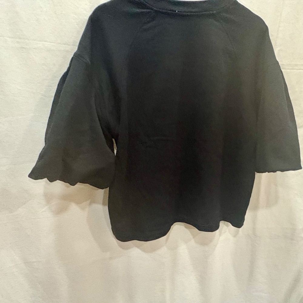 Madewell Puff-Sleeve Sweatshirt Tee – Black / Large - Picture 6 of 12